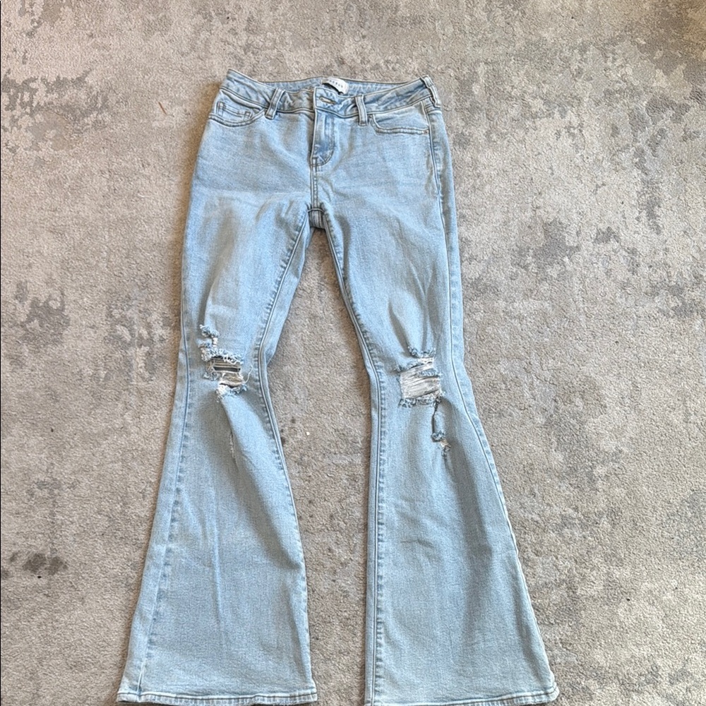 PacSun Blue Flare Wide Leg Jeans